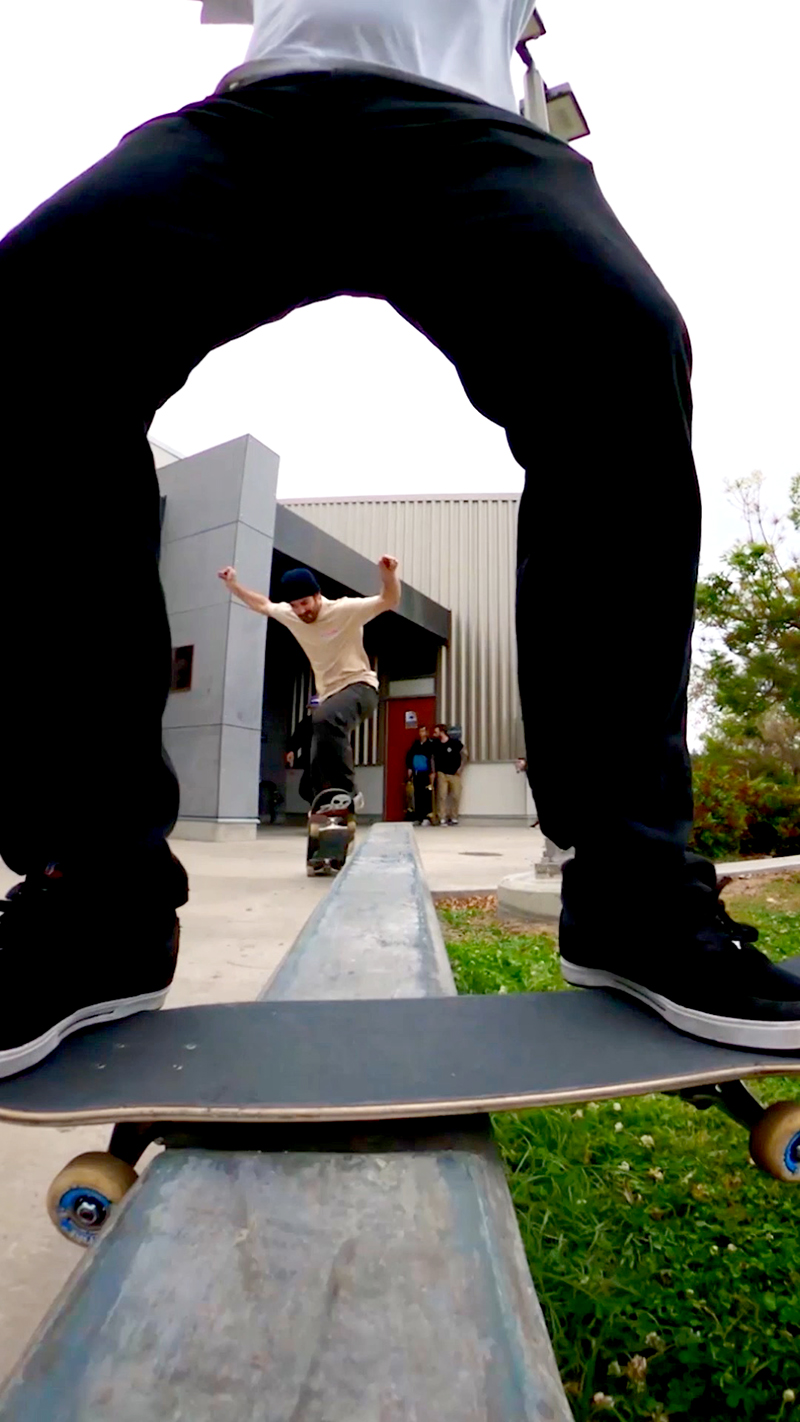 Chris Ray behind the scenes skate photo