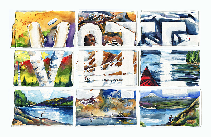 'Go Vote' artistic views of public lands by Max Romey.